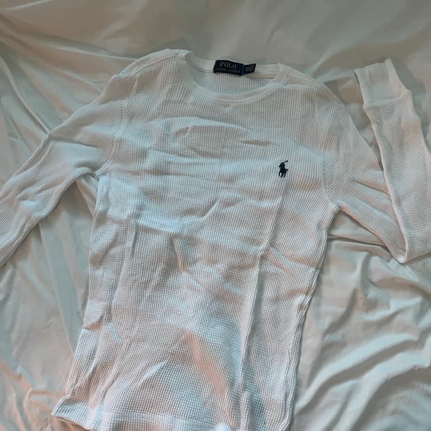 폴로 랄프로렌 정품 화이트 와플 니트