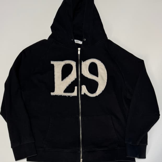 여성 일리고 시그니처 129패치 로고 후드집업 M 블랙