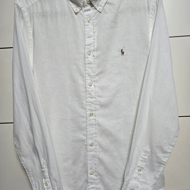 폴로 랄프로렌 여성 신형 린넨 화이트 셔츠