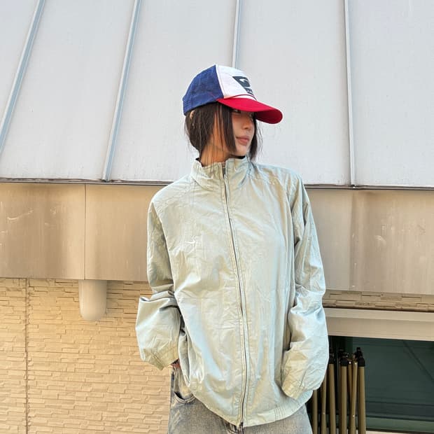 90s NIKE 올드스쿨 하이넥 집업 바람막이