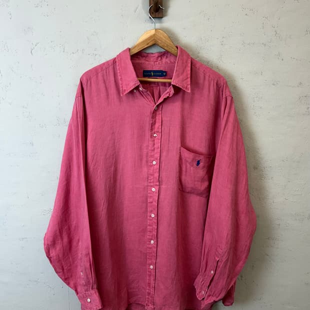 폴로랄프로렌 린넨 빅셔츠