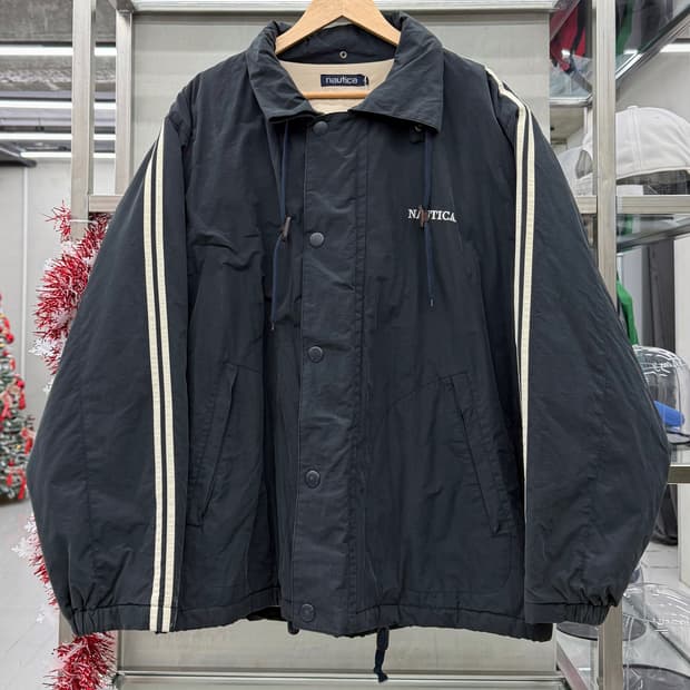 노티카 00s 코튼쉘 봄버 코치 자켓 네이비