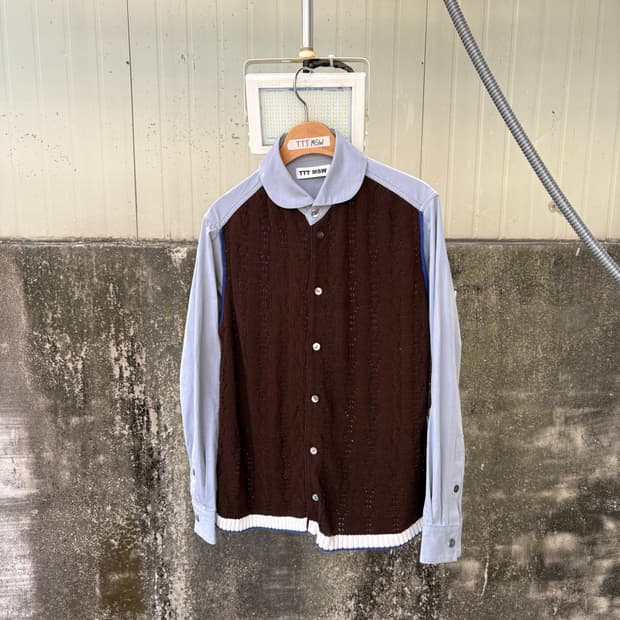TTT MSW 니트 가디건 도킹 셔츠