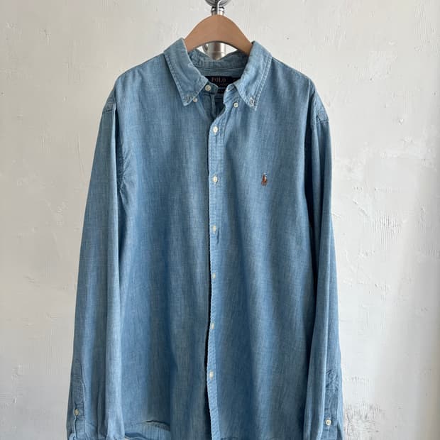 Polo 폴로 랄프로렌 QR신형 연청 클래식 핏 셔츠