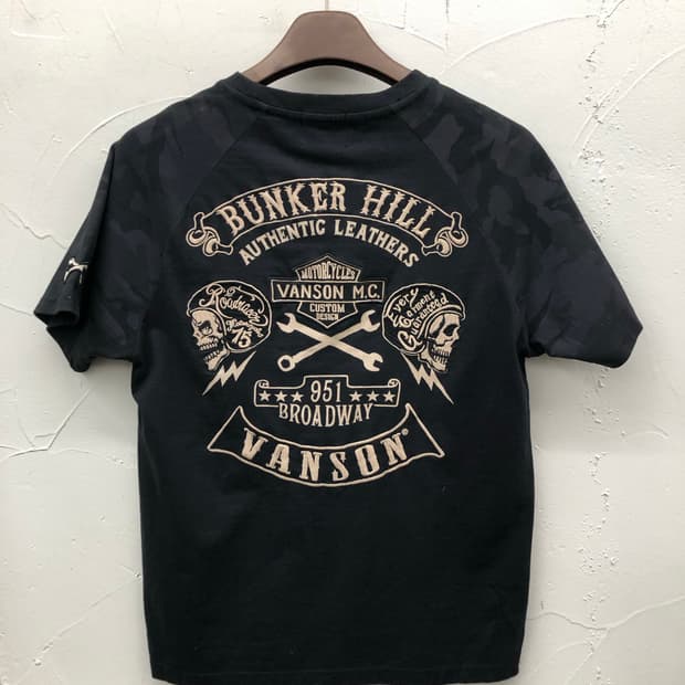 밴슨 카모 래글런 티셔츠