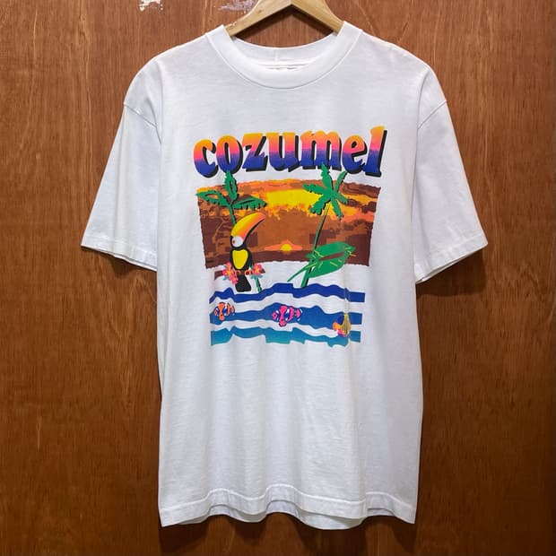 (L) 아메리칸 빈티지 Cozumel 프린팅 반팔티