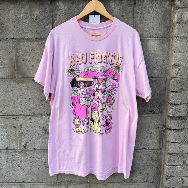 빈티지 Bad Friends 프린팅 반팔 티셔츠 XL