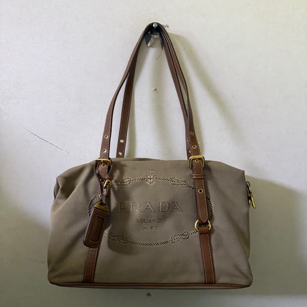 프라다 황실로고 패브릭 숄더&토트백