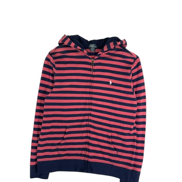 폴로 스트라이프 후드집업 