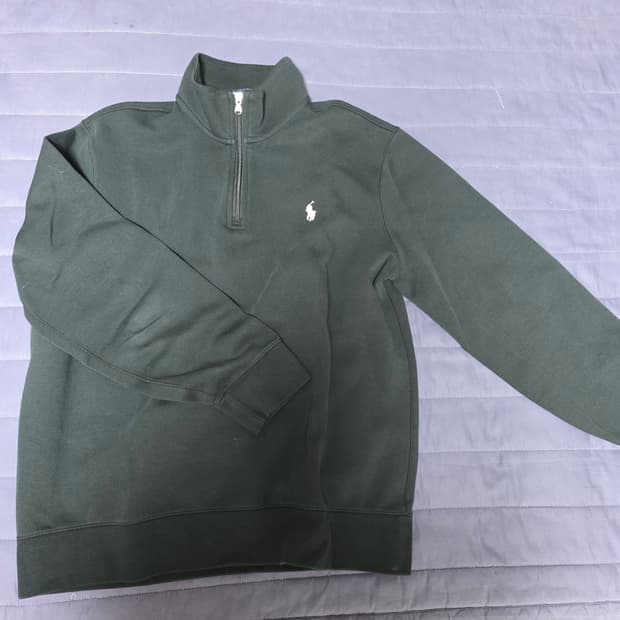 폴로 랄프로렌 더블니트 하프집업 블랙 L