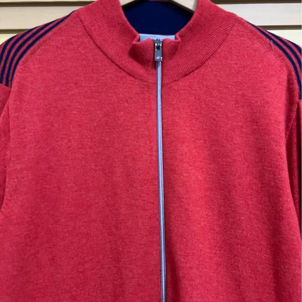 갤럭시 남성 레드 울방풍집업점퍼 니트자켓