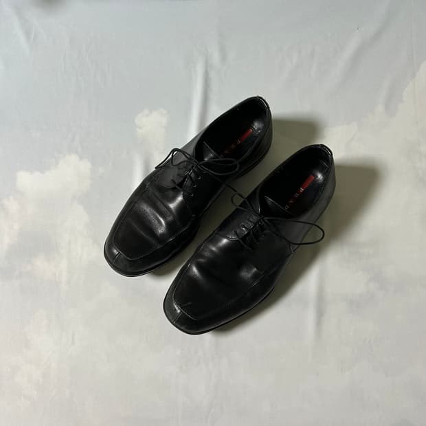 Prada sports derby shoes black