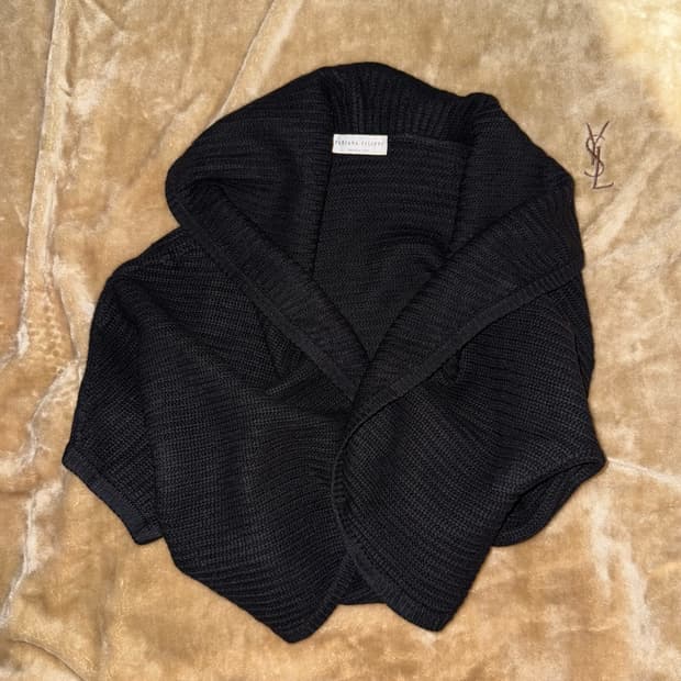 Fabiana Filippi 블랙 숄 가디건 S