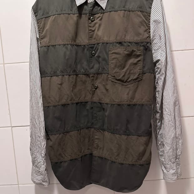 꼼데가르송 옴므 페치워크 셔츠 L