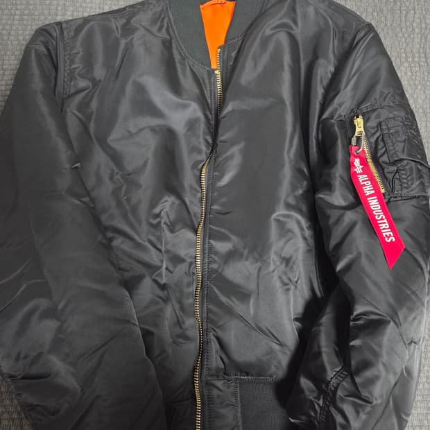 알파인더스트리 ma-1 블랙 L