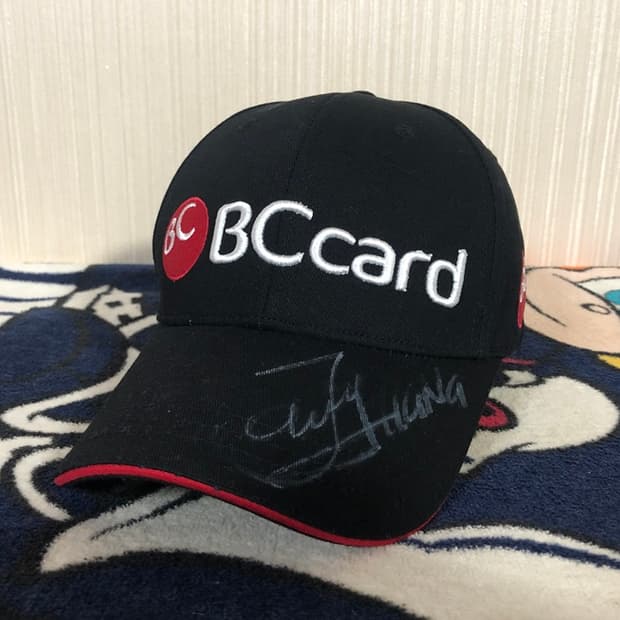 BC카드골프단 골프모자/장하나프로 싸인모자