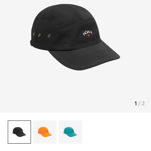노아 코어 로고 나일론 볼캡 블랙