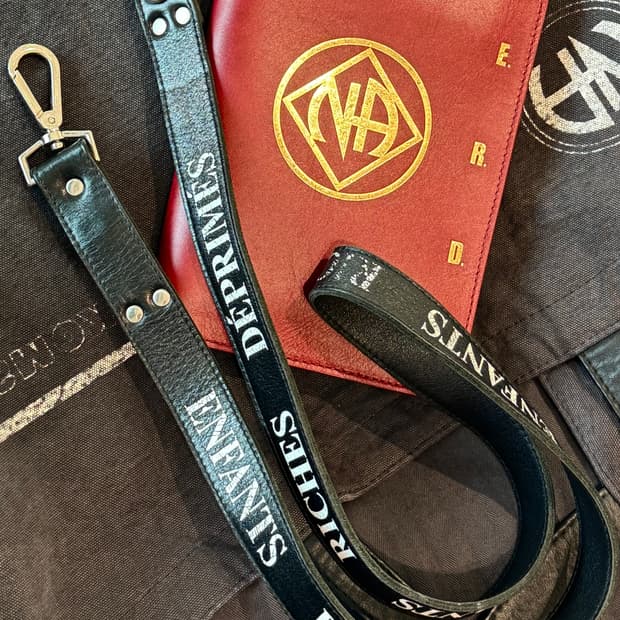 Logo Leather lanyard 