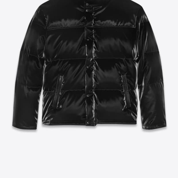 생로랑 래커드 패딩 