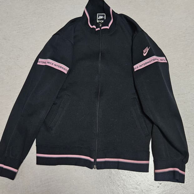 일본 빈티지 나이키 집업 져지/블랙 핑크