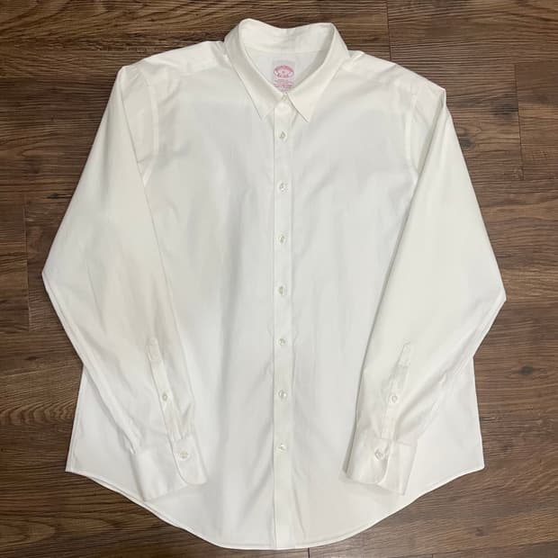 브룩스 브라더스 논 아이론 클래식핏 화이트 셔츠