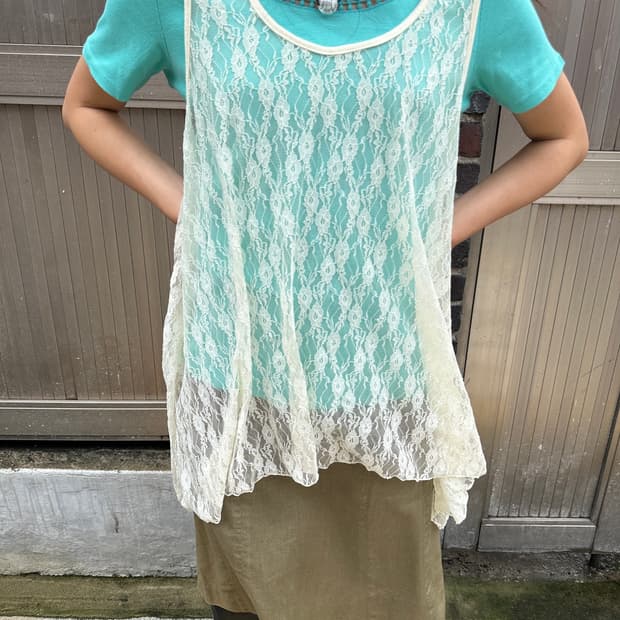 cutie beauty lace sleeveless