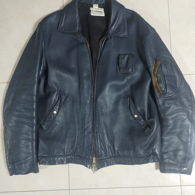 60s 프랑스군 플라이트 레더자켓