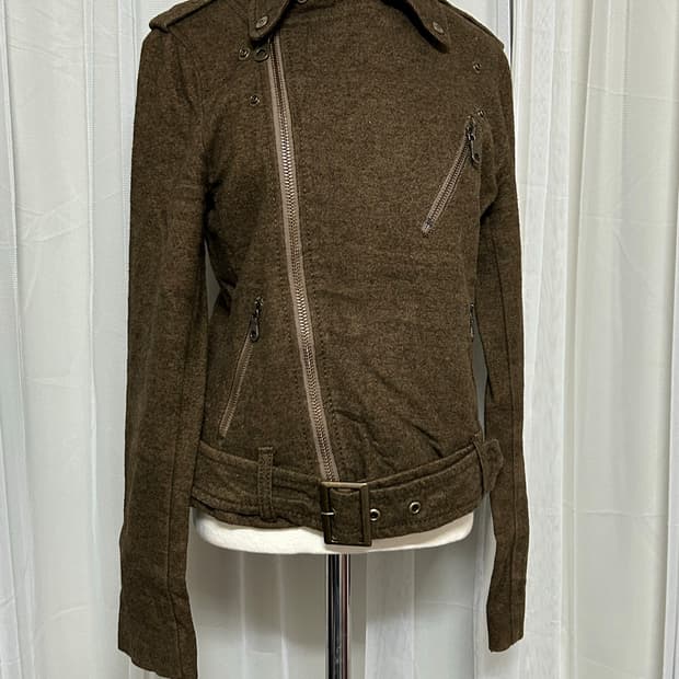 00‘s y2k 빈티지 하이넥 브라운 자켓 