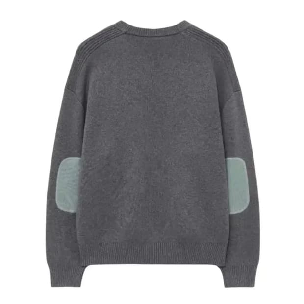 (L) 더니트컴퍼니X스토커즈 엘보우패치 니트 그레이