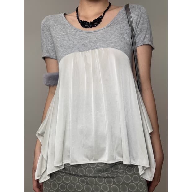 빈티지 그레이 반팔 티셔츠