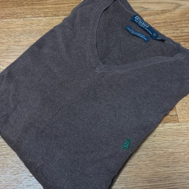 폴로 랄프로렌 브이넥 니트 브라운 2XL