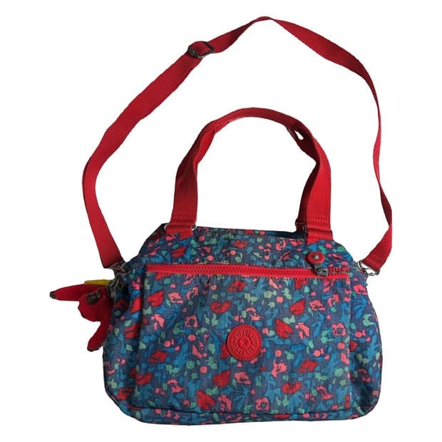 KIPLING 플라워 크로스숄더백 레드-블루