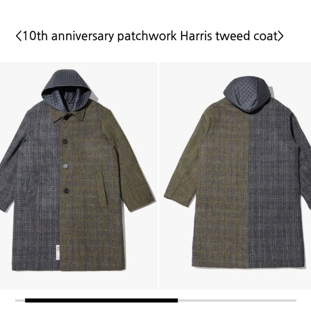 커스텀멜로우 해리스 트위드 오버 코트 95