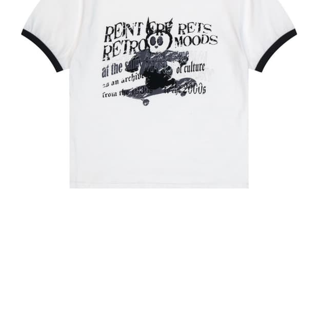 아캄 Aakam Cracked Letter Ringer Top