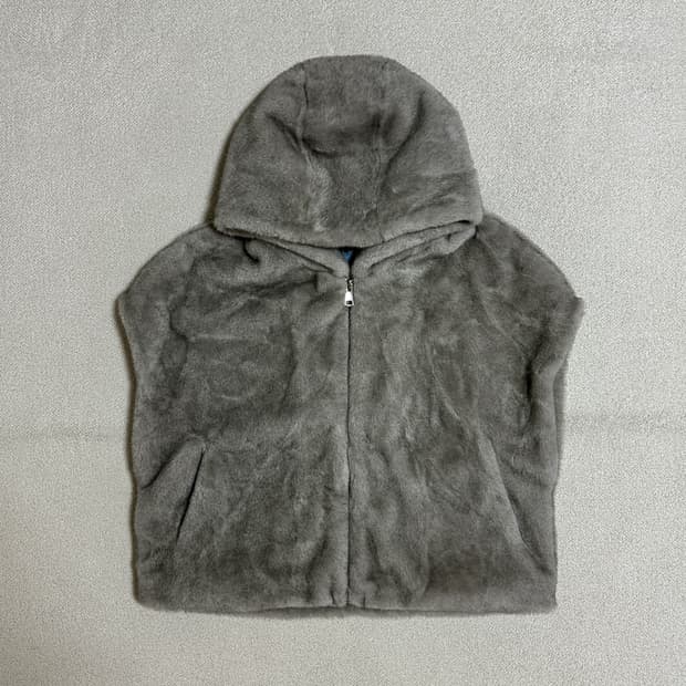 LBL 에센셜 퍼 후드 집업 베스트