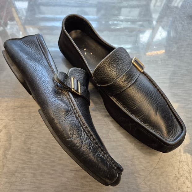 00s GUCCI square buckle loafers TOMFORD