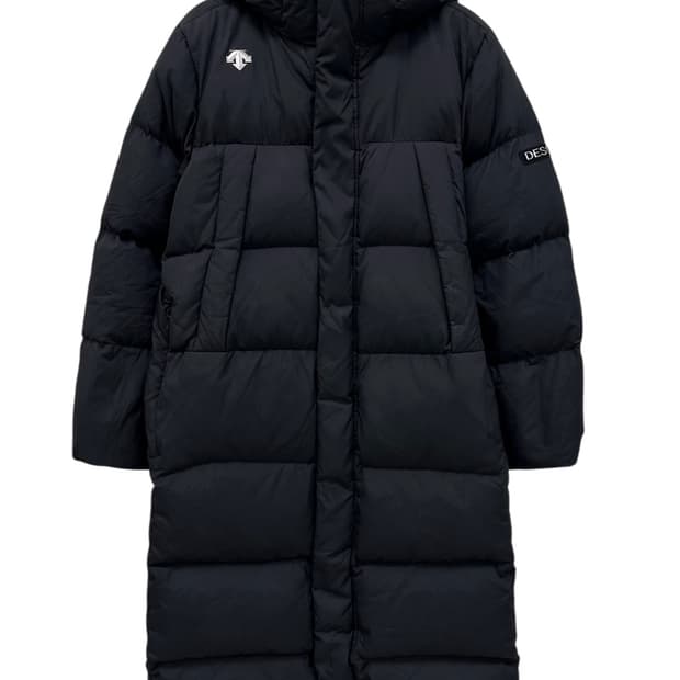 데상트 구스다운 롱패딩 블랙 (L) 