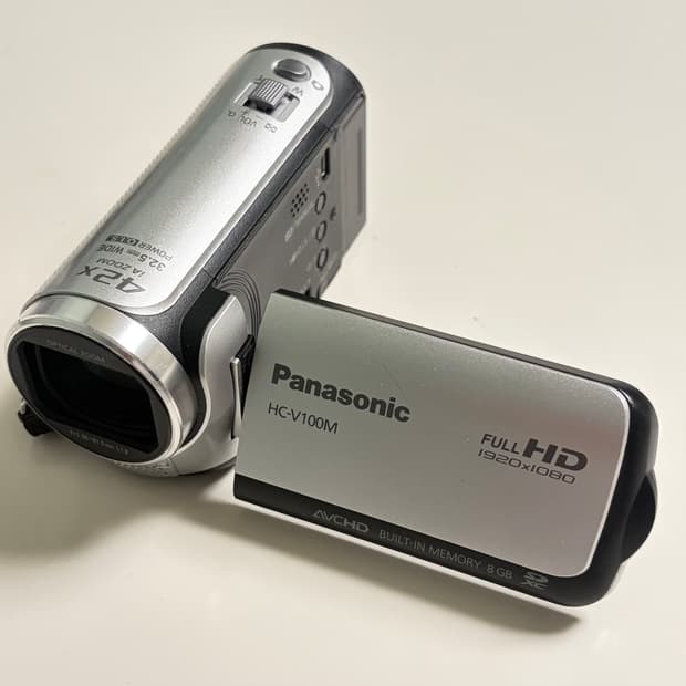 a급) 파나소닉 hc-V100m 실버 빈티지 캠코더