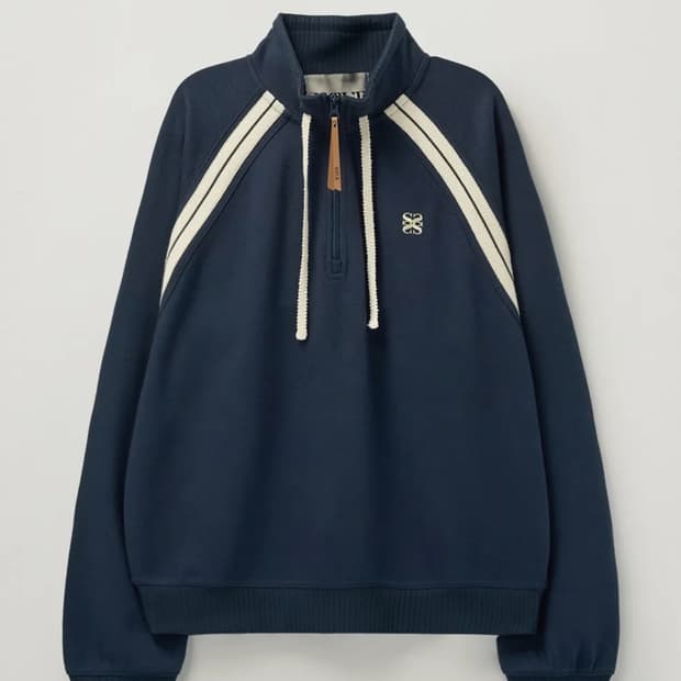 세터 로턴 하프 집업 스웨트셔츠 네이비 L