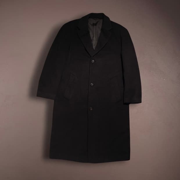 90s 휴고보스 캐시미어 100% 롱코트 XXL