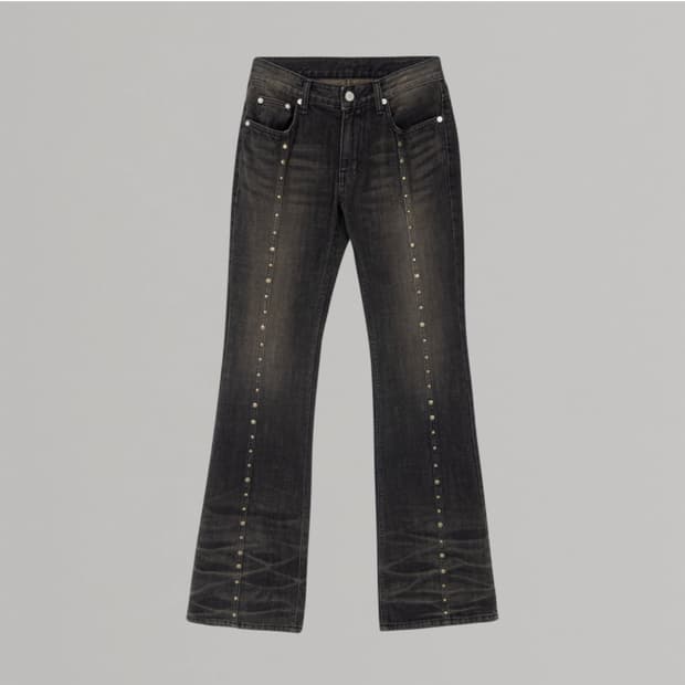 미드나잇무브 ribet bootcut pants 부츠컷 팬츠 black