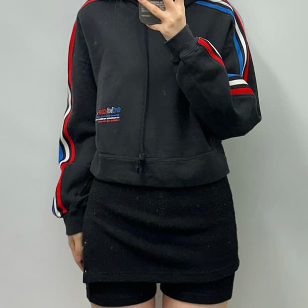 아디다스 사이드라인 블랙 후드티