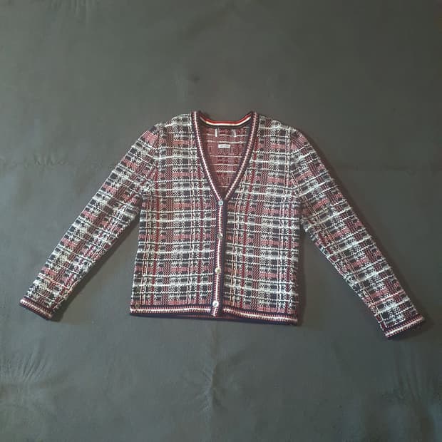 톰브라운 여성 자카드 마드라스 가디건 2 (66)