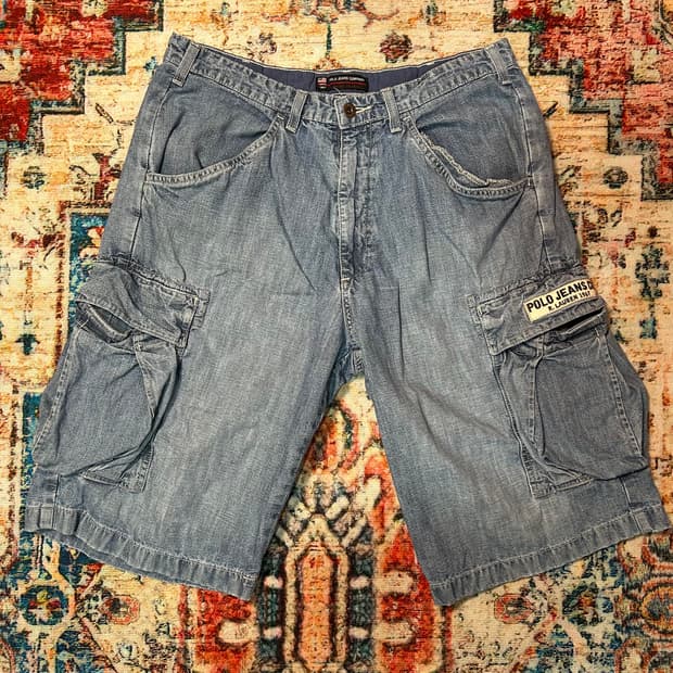 [33] 폴로 진 컴퍼니 데님 카고 버뮤다 팬츠
