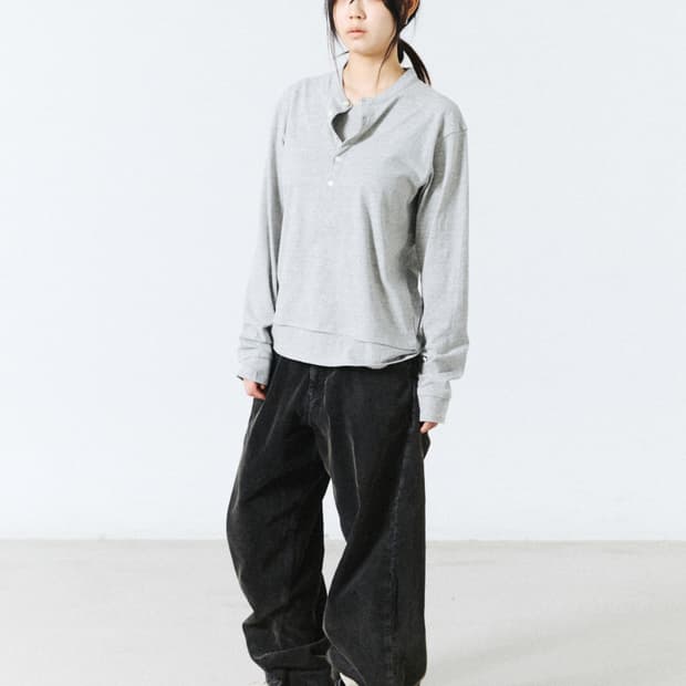 [3] 해칭룸 dual front tee grey