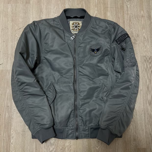 디스트레즈드 남성 와펜 봄버 MA1 항공점퍼 M/95 