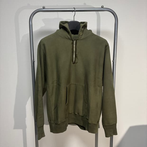 4) a.presse 아프레쎄 25SS 하프 집업 후디 후드 올리브