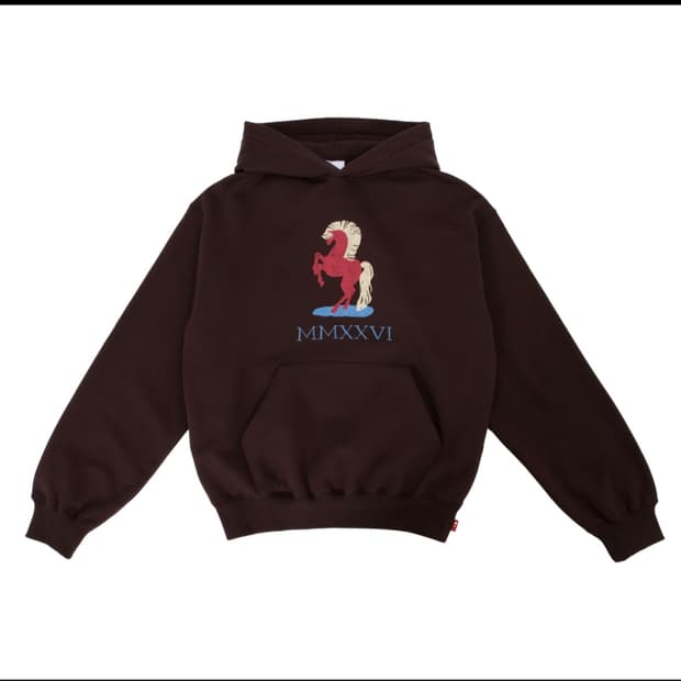 아이앱 스튜디오 iab studio 레드 홀스 후드티 브라운 XL