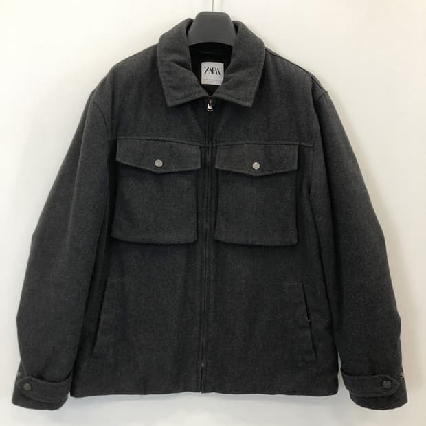 자라 울 모직 패딩셔츠 XL 누빔안감 