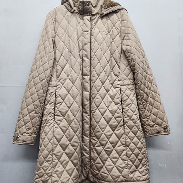 네파 퀄팅 후드 롱 패딩자켓(안감털/폴리) M